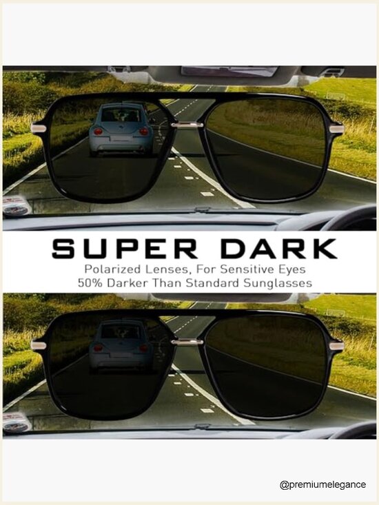 Polarized Aviator Sunglasses Unisex Retro Square Pilot Shades main image 7